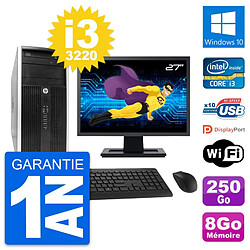 PC Tour HP Pro 6300 CMT Ecran 27" i3-3220 RAM 8Go Disque 250Go Windows 10 Wifi · Occasion 