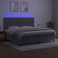 Acheter Sommier à lattes,Cadre à lattes de lit pour Adulte matelas et LED Gris clair 200x200 cm -MN29973