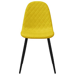 Acheter Maison Chic Lot de 2 Chaises à manger | Chaise de salle à manger cuisine Jaune moutarde Velours -GKD87668