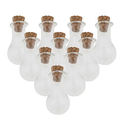 10pcs Mini bouteilles Souhaitant verre vide Jars de parfum avec bouchons en liège 12