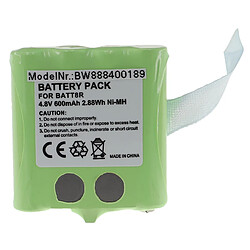 vhbw Batterie compatible avec Midland BATT-8R, BATT8R radio talkie-walkie (600mAh, 4,8V, NiMH) 