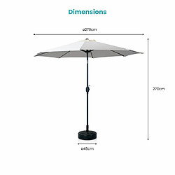 SkyLantern Parasol Droit Octogonal Beige 270 cm