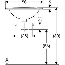 Avis Vasque à encastrer Bastia GEBERIT - avec plage de robinetterie - 00160000000