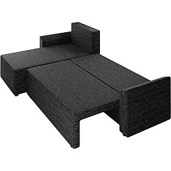 Avis Habitat Et Jardin Canapé d'angle Gauche convertible + coffre Play L - 3 places - Gris Foncé