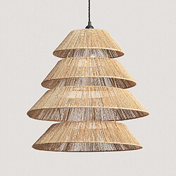 Ledkia Suspension Jute Calliope Aymara Ø520 mm ILUZZIA Tressé Noir