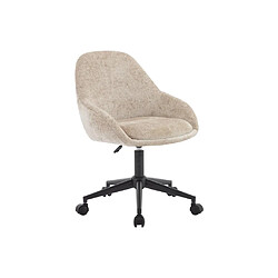 Avis Vente-Unique Chaise de bureau - Velours - Beige - Hauteur réglable - NAODY