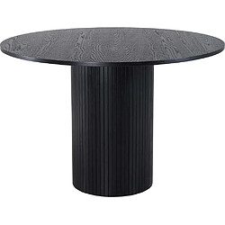 Venture Home Table ronde en MDF Bianca 110 cm noir. Table ronde en MDF Bianca 110 cm noir