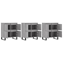 Avis vidaXL Buffets 3 pcs Sonoma gris Bois d'ingénierie