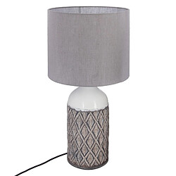 Atmosphera, Createur D'Interieur Lampe à poser ethnique Terra - H. 57 cm - Gris