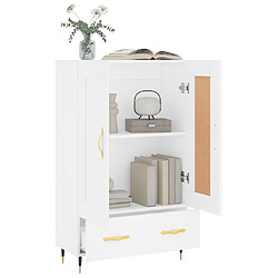 Avis vidaXL Buffet haut blanc 69,5x31x115 cm bois d'ingénierie