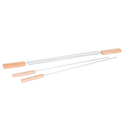 BigBuy Garden Ensemble de brochettes pour barbecue Acier inoxydable 40 x 0,5 x 0,5 cm 