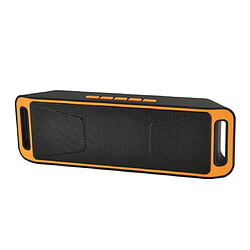 Yonis Enceinte Bluetooth Multifonctionnelle Portable Enceinte Bluetooth Portable Multifonction Avec Appel Mains Libres Et Radio FM Orange YONIS