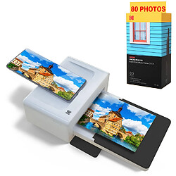 Kodak - Pack Imprimante PD460 + Cartouche et papier pour 80 photos - Photo Bluetooth & Docking - Format Carte Postale 10x15 cm - Noir 