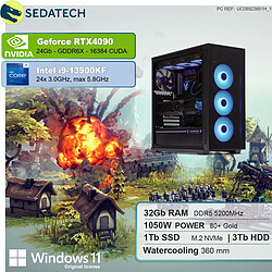 Sedatech PC Gamer Pro • Intel i9-13900KF • RTX4090 • 32Go DDR5 • 1To SSD M.2 • 3To HDD • Windows 11