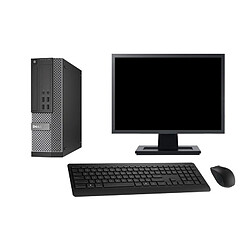 PC DELL 7020 SFF Intel G3220 Ram 4Go Disque 250 Go Wifi W7 Ecran 22"