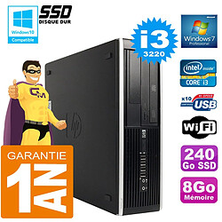 PC HP Compaq 8300 SFF Core I3-3220 Ram 8Go Disque 240 Go SSD Graveur DVD Wifi W7 · Occasion 