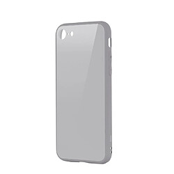 WE Coque de protection GLASS APPLE IPHONE 7/8/SE 2020 Gris: Effet vernis contour mat anti-chocs anti-rayures - rigide 