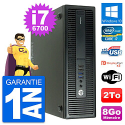 PC HP ProDesk 600 G2 SFF Intel Core i7-6700 RAM 8Go Disque 2To Windows 10 Wifi - Occasion