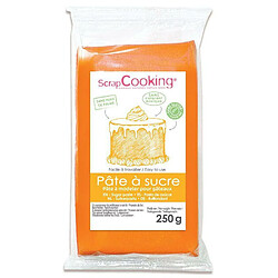 Scrapcooking Pâte à sucre orange arôme vanille - 250 g 