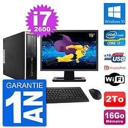 PC HP Compaq 6200 Pro SFF Ecran 19" i7-2600 RAM 16Go Disque 2To Windows 10 Wifi · Occasion 