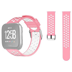 Wewoo Pour Fitbit Versa Simple Bracelet De Montre En Silicone De Mode Rose 