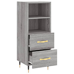 Maison Chic Buffet,Meuble de Rangement,commode pour salon,Cuisine Sonoma gris 34,5x34x90 cm Bois d'ingénierie -MN78294 pas cher