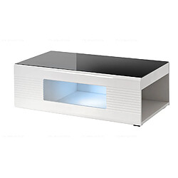 Dusine Table basse Koala illuminé LED et blanc laqué