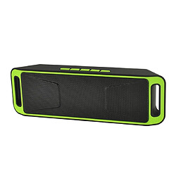 Yonis Enceinte Bluetooth Multifonctionnelle Portable Enceinte Bluetooth Portable Multifonction Avec Appel Mains Libres Et Radio FM Vert YONIS