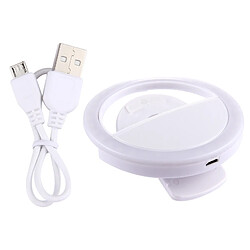 Acheter Wewoo Pour iPhone, Galaxy, Huawei, Xiaomi, blanc LG, HTC et autres smartphone avec clip Câble USB Chargeur de lumière de beauté Selfie,