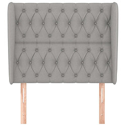 Avis Maison Chic Tête de lit scandinave avec oreilles,meuble de chambre Gris clair 93x23x118/128 cm Tissu -MN70069