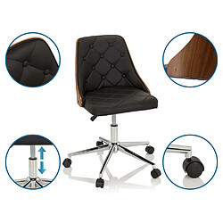 Siège de bureau / Fauteuil de direction CENCA Similicuir noir hjh OFFICE