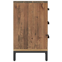 Maison Chic Table de chevet,Table de nuit,Table d'appoint pour salon Marron 40x30x55 cm Bois de pin massif -MN80195 pas cher