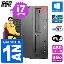 PC Fujitsu Esprimo E520 E85+ DT Intel i7-4770 RAM 8Go SSD 480Go Windows 10 Wifi · Occasion 