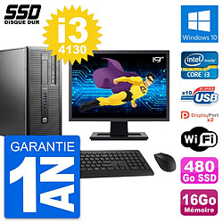 PC Tour HP ProDesk 600 G1 Ecran 19" i3-4130 RAM 16Go SSD 480Go Windows 10 Wifi - Occasion