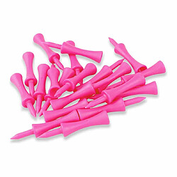 Lot de 100 Castle Tees plastiques a étage Golf Rose 57 mm