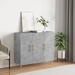 Maison Chic Buffet,Meuble de Rangement,commode pour salon,Cuisine gris béton 90x34x80 cm bois d'ingénierie -MN97815