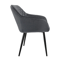 Avis Chaise de salle à manger 2 pièces Anthracite Housse en velours avec pieds en métal, matériel de montage inclus ML-Design