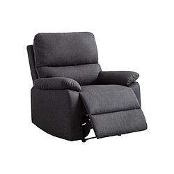 Vente-Unique Fauteuil relax électrique en tissu gris anthracite LUNANO pas cher