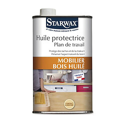 Produits d'entretien mobilier et surfaces délicates Starwax HUILE PROTECTRICE PLAN DE TRAVAIL BOIS 500ML