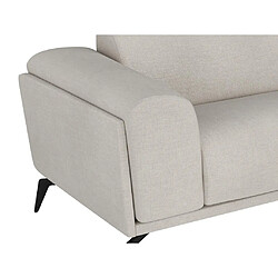 Acheter Vente-Unique Canapé 3 places en tissu beige VUSARI