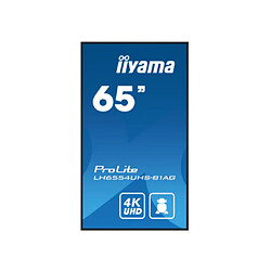 iiyama LH6554UHS-B1AG affichage de messages Panneau plat de signalisation numérique 165,1 cm (65") LCD Wifi 4K Ultra HD Noir Intégré dans le processeur Android 11 24/7