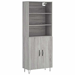 Maison Chic Buffet,Meuble de Rangement,commode pour salon,Cuisine Sonoma gris 69,5x34x180 cm Bois d'ingénierie -MN95536