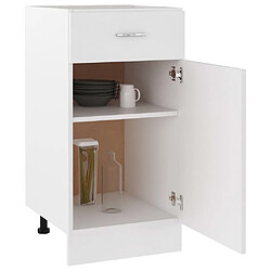 Avis vidaXL Armoire de plancher à tiroir Blanc 40x46x81,5cm Bois ingénierie