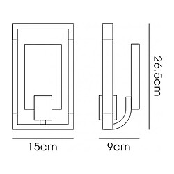 Luminaire Center Applique murale Canto Nickel poli 1 ampoule 26,5cm