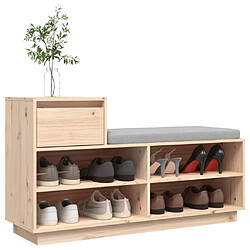 Avis vidaXL Armoire à chaussures 110x34x61 cm Bois de pin massif