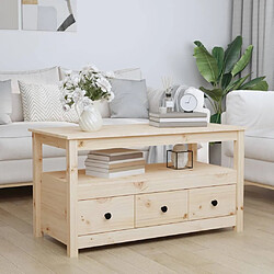 Maison Chic Table basse pour salon | Table à café 102x49x55 cm Bois massif de pin -GKD14551