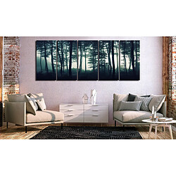 Decoshop26 Tableau toile de décoration murale impression premium en 5 parties sur châssis en bois motif Forêt noire 200x80cm 11_0017995