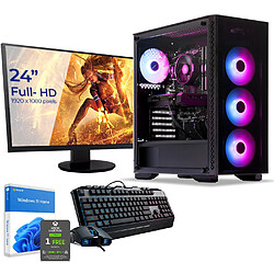 Sedatech Pack PC Gamer Pro • Intel i7-9700F • GTX1650 • 8Go RAM • 500Go SSD M.2 • 2To HDD • Windows 11 • Moniteur 24" Pack PC Gamer Pro • Intel i7-9700F 8x 3.0Ghz (max 4.7Ghz) • Geforce GTX1650 • 8Go RAM DDR4 • 500Go SSD M.2 • 2To HDD • Wifi, USB C • Windows 11 • Moniteur 24" + Clavier/Souris Gamer