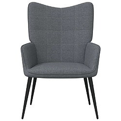 Maison Chic Chaise de relaxation | Fauteuil relax Gris foncé Tissu -GKD34777