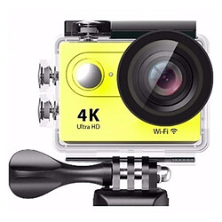 Wewoo Caméra sport jaune 4K Ultra HD 1080P 12MP 2 pouces LCD Écran WiFi Sports Caméra, 170 Degrés Angle Grand Angle, 30 m Étanche